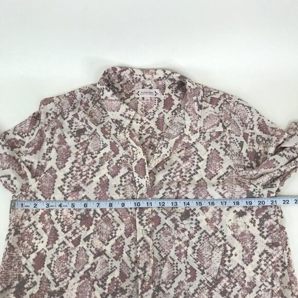 NANETTE Nanette Lepore Snakeskin Print Chiffon Blouse Women’s Size Large Sheer - Picture 6 of 10